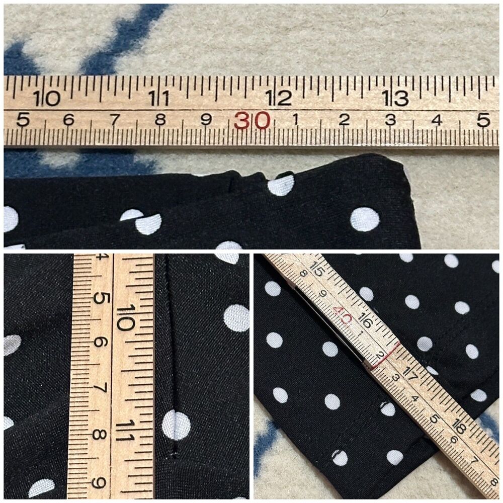 Robert Louis Vintage Y2K Polka Dot High Waist Wide Leg Gaucho Palazzo Culottes - Picture 3 of 4